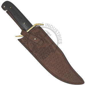 Nouvelle édition Couteau de chasse Bowie en acier Damas à lame pleine de 14 pouces, couteau de collection à lame fixe tranchante pour le camping en extérieur et la survie - Product Image 6