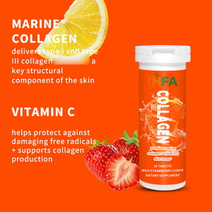 Suplemento de hierbas personalizable tabletas de colágeno con colágeno + vitamina C aumenta los niveles de colágeno y soporta tabletas de hidratación de la piel - Product Image 5