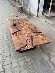 Mesa Floral de Resina Epoxi Personalizada, Mesa de Arte Botánico Hecha a Mano, Flores Reales en Resina Transparente, Decoración Elegante para el Hogar, Inspirada en la Naturaleza - Product Image 4