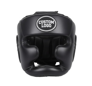 Protector Facial Completo para Boxeo Profesional GLORY LIFE, Cuero Negro Mate, Protector de Cabeza para MMA, Muay Thai y Sparring - Product Image 2