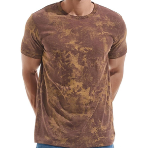 เสื้อยืดแขนสั้นผู้ชาย ลายมัดย้อม คอกลม ทรงลำลอง ผ้าถัก ลายหลากสี - Product Image 5