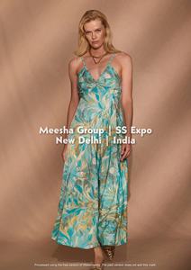 Robe longue d'été plissée à taille empire pour femme, imprimé floral, style bohème, col halter, dos nu à nouer, assortiment varié - Product Image 6