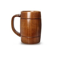 Chope à bière artisanale en bois, écologique, durable, grande capacité, compatible micro-ondes, design rustique naturel sculpté, pour usage domestique