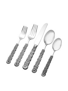 Silver Plated Cutlery Set Classic <b>Chain</b> Handle Design <b>Mirror</b> Polish Dinner Spoon Fork Knife Long Handle Durable Wedding Use - Product Image 2