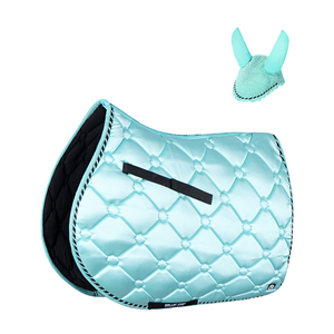<b>Green</b> Quilted Dressage Saddle Pad Cotton Shell Polyester Filling Fleece Lining for Riding - Product Image 4