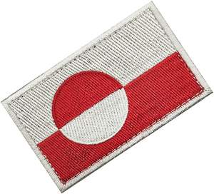 2 Parches Bordados de la Bandera de Groenlandia, Apliques Tácticos para Coser, Emblemas con Gancho para Hombro - Product Image 4