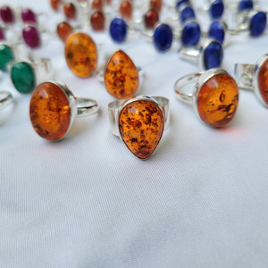 Premium Natural Chinese Amber <b>Ring</b> Handmade Gemstone Jewelry Gift for <b>Women</b> Men Wholesale Custom Supply Gift Supply Natural Gift - Product Image 6