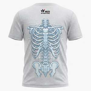 Camisetas de Hombre con Estampado de Esqueleto, Cuello Redondo, 100% Poliéster, Talla Grande, Antiarrugas, Impresión Digital - Product Image 3