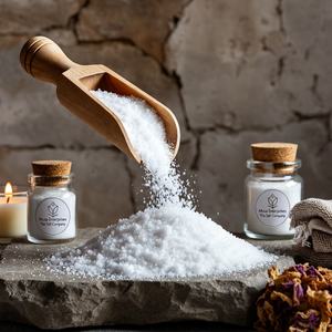 Sel de Bain Naturel Blanc à Grains Fins Écologique – Thérapie Minérale Premium pour Spa, Bain Relaxant Corporel, Cristal Doux pour le Bien-être - Product Image 4