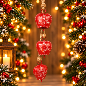Décoration en métal en forme de cœur style Saint-Valentin, mettant en valeur des motifs décoratifs en ligne et des motifs en forme de larme, avec une finition de surface écarlate distinctive - Product Image 5