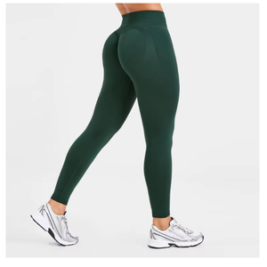 เลกกิ้งกีฬาเอวสูง ยืดหยุ่นสูง ระบายอากาศ แห้งเร็ว กระชับสะโพก ไร้ตะเข็บ เหมาะสำหรับโยคะ ฟิตเนส ออกกำลังกาย สำหรับผู้หญิง - Product Image 3