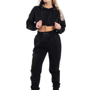 Sweat à capuche court personnalisé pour femme, 100 % coton, séchage rapide, respirant, décontracté, coupe oversize, avec design personnalisé - Product Image 3