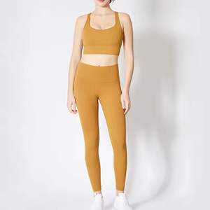 Conjuntos Deportivos Transpirables OEM al Por Mayor, Ropa de Gimnasio y Fitness con Logotipo Personalizado Disponible, el Mejor Diseño en Ropa de Yoga Lisa para Mujer - Product Image 6