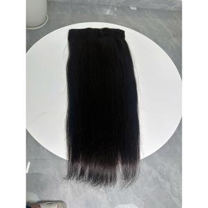 ผมต่อแบบคลิปหนีบสีดำธรรมชาติ ปลายแบน ผมตรงแบบ Bone Straight ผมเวอร์จินแท้จากเวียดนาม แบบ Double Drawn ไร้รอยต่อ - Product Image 4