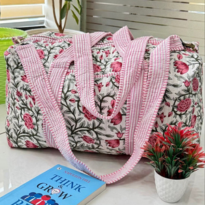 Bolsa de Lona de Algodón Hecha a Mano para Gimnasio, Yoga y Gimnasia, Bolsa de Hombro Acolchada y Estampada, Bolsa de Compras para Mujer - Product Image 1