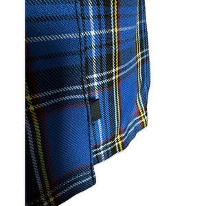 Minifalda Plisada Azul a Cuadros Estilo Gótico Punk al por Mayor, Falda Escolar de Tartán de Cintura Alta con Detalle de Botones de Estrella - Product Image 4