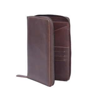 Custom Logo Genuine Leather <b>Zip</b> Around Long <b>Wallet</b> RFID Travel Organizer Men's Leather Clutch <b>Wallet</b> OEM ODM Manufacturer - Product Image 2
