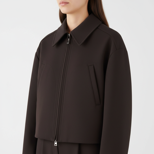 Blouson Bomber Unisexe Zippé de Haute Qualité en Gros, Conception Personnalisée, Col Montant, Tissu Denim Imprimé, Imperméable et Léger - Product Image 2