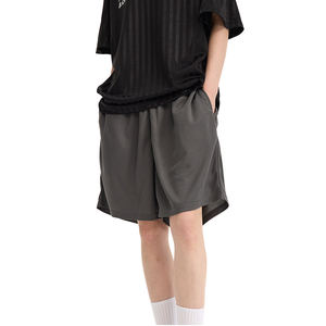 <b>Men's</b> Solid Color Breathable Mesh <b>Bermuda</b> <b>Shorts</b> With Pockets Elastic Waist Casual Style - Product Image 3