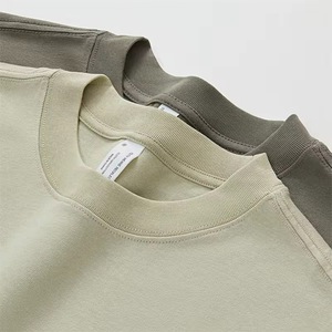 Camiseta Personalizada de Verano de Alta Calidad, 300 g/m², Cuello Redondo, Casual, Manga Corta, 100% Algodón, para Hombre, Talla Grande - Product Image 1