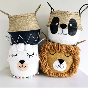 ตะกร้าเก็บของทรงกลมแบบพับได้ ทำจากหญ้าทะเล สไตล์โมเดิร์น ขายดีที่สุด เป็นมิตรกับสิ่งแวดล้อม ทนทาน เหมาะสำหรับจัดระเบียบบ้าน - Product Image 4