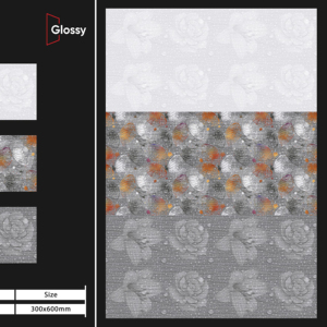 Carreaux muraux en céramique brillante de qualité supérieure 30X60CM 300X600MM 12X24 pouces Finition murale décorative moderne pour salle de bain et cuisine - Product Image 1