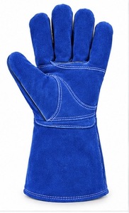 Gants de soudage TIG MIG MUBASHAR PRO GRIP INTERNATIONAL en cuir de vachette avec doublure polaire, protection contre les éclaboussures de métal fondu - Product Image 5