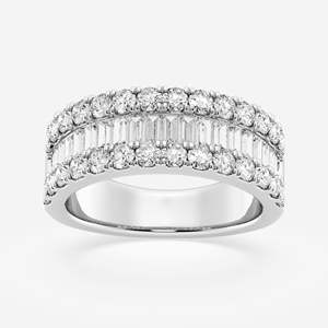Diamond Eternity Band Ring Round Brilliant Baguette Cut Channel Setting Women's Classic Wedding Jewelry - Product Image 3