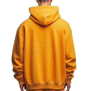 Sweat à capuche oversize pour homme en tissu tricoté 100 % coton de qualité supérieure, doux, respirant et écologique, offrant une protection maximale pour l'hiver. - Product Image 2