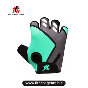 Guantes de Gimnasio de Medio Dedo con Correa Ajustable para la Muñeca, para Levantamiento de Pesas, Unisex, Azul Gris, Material PU - Product Image 2