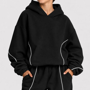 Ventes en gros OEM de sweats à capuche pour enfants en bas âge, ensembles de survêtements 2 pièces, tenues de sport pour l'été, l'automne et l'hiver, mode enfant - Product Image 3