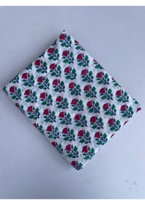 ผ้าฝ้ายแท้ 100% ผ้าพิมพ์ลายบล็อกทำมือจากอินเดีย ผ้าฝ้ายสวยงามเป็นมิตรกับสิ่งแวดล้อม เหมาะสำหรับทำชุดเสื้อผ้า - Product Image 4