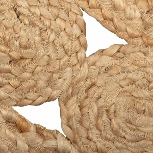 Farmhouse Jute Oval <b>Rug</b> Braided Natural Color Living Room Floor Mat Spot Clean <b>Thin</b> Flat Pile Indoor Use - Product Image 2