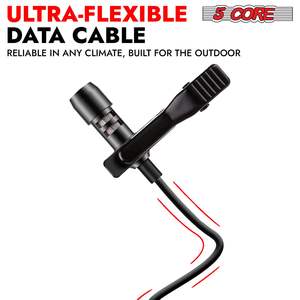 ไมโครโฟนติดปกคอเสื้อแบบคลิปออนได้3.5มม. รอบทิศทางแบบมืออาชีพสำหรับสมาร์ทโฟนกล้อง DSLR กล้องสัมภาษณ์บันทึกเสียงวิดีโอสำหรับซม. - Product Image 4