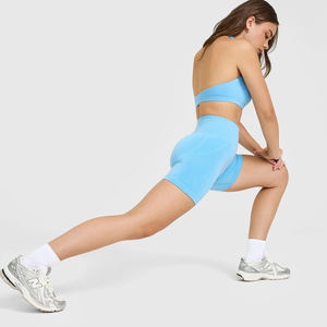 Short de sport taille haute pour femme, sexy, avec effet froncé aux fesses, legging court de yoga, compression sans couture, short de fitness - Product Image 6