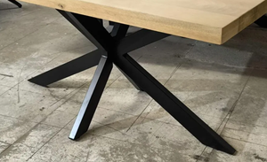 Meubles de salle à manger en bois extensibles de style farmhouse personnalisés, grande table à manger avec armoire de rangement à étagères ouvertes - Product Image 6