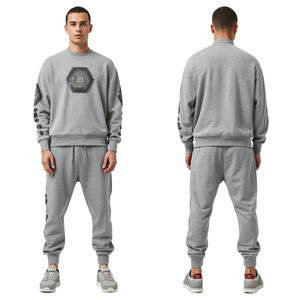 Best Selling Wholesale Price Hexagon Crystal Rhinestone Tracksuit for Men Fashion Apparel - Product Image 4