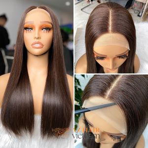 Haute qualité brun vietnamien brut vrais cheveux extensions perruque pleine longueur meilleure liste de prix os droite Extensions de cheveux humains - Product Image 6