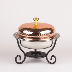 Classic Round Stainless Steel Chafing Dish with Polished Finish and Insulated Food <b>Warmer</b> Design for <b>Buffet</b> Use - Product Image 6