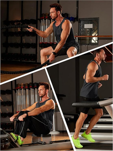 OEM Gym <b>Singlets</b> Mens Tank Tops GYM Tank Top Sports Clothes Stringer Bodybuilding Fitness Men Fashion Custom Cotton Stringers - Product Image 6