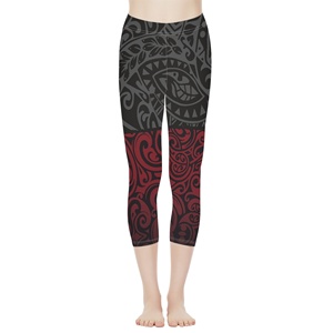 Leggings Capri Respirants à Taille Haute et Effet Ventre Plat Personnalisés pour Femmes avec Finition Lisse Effet Beurre - Product Image 1