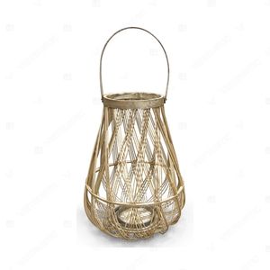 Vietrustic <b>Top</b> Sale Woven Lantern Light Hurricane Candle Holder Bamboo Rattan Lantern Braided Hanging Lanterns - Product Image 4