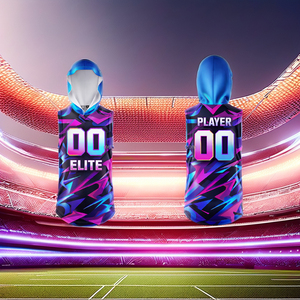Sublimated Sleeveless 7v7 Football Uniform Sets for Adults Plus Size 100% Polyester Quick Dry Team Wear MADE METAVERSE APPAREL - Product Image 3