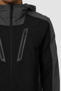 Survêtement de sport personnalisé pour homme avec fermeture éclair, imprimé, en nylon, pour l'entraînement, le jogging d'hiver et les tenues de sport, coupe-vent en polyester - Product Image 3