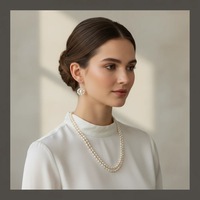 Collier classique artisanal de 47 cm en gros avec perle d'eau douce ovale, bijoux en pierres précieuses naturelles de qualité AA en provenance d'Inde