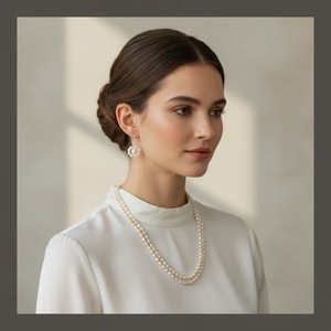 Collier classique artisanal de 47 cm en gros avec perle d'eau douce ovale, bijoux en pierres précieuses naturelles de qualité AA en provenance d'Inde - Product Image 2