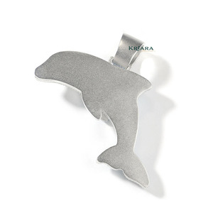 Colgante de Delfín en Plata 925 con Baño de Rodio y Moissanita, Diseño de Pez, Unisex, de Lujo, para Uso Diario - Product Image 5