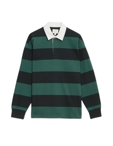 เสื้อโปโลกีฬาผู้ชายผ้าคอตตอน100% ลายทางผ้ารักบี้คุณภาพสูงโลโก้กำหนดขนาดเองได้หลายสีจากบังคลาเทศ - Product Image 4