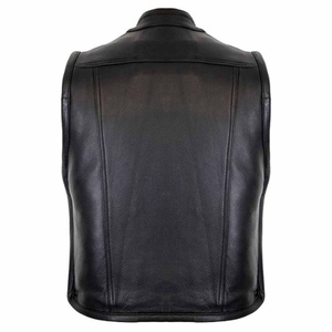 Chaleco de Cuero Transpirable para Hombre, Corte Ajustado, Ropa de Invierno, Hecho a Medida, 100% Cuero, Sin Mangas, Chaleco de Alta Calidad - Product Image 6