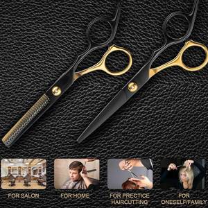 Tijeras de Peluquería Profesionales de Acero Inoxidable con Tensión Ajustable, Ligeras y con Agarre Cómodo para Cortar el Cabello - Product Image 4